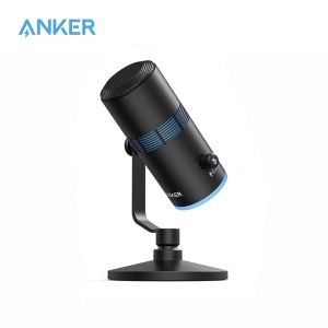 Mikrofonlar Anker Powercast M300 USB Mikrofon Mikrofon Vokaller için Mikrofon Mikrofonu Akışta Kalite Twitch Oyun YouTube Tiktok Çıktı Kazanç Kontrol Sessiz