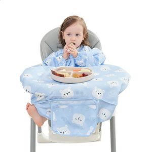 Çocuk Yemek Bib Yemek Sandalyesi Kapak Bebek Besleme Bib Kiddie Çizim Önlük Su Geçirmez UNISEX Önlük Erkek Kız İçin 240401