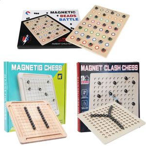 Atividades interativas de jogo de tabuleiro de xadrez magnético Jogos de festa de treinamento lógico Social for Children 240401