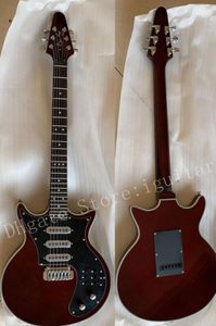 Yeni Guild BM01 Brian May Signature kahverengi kırmızı gitar siyah pickguard 3 pikaplar tremolo köprü 24 perdeler dot kakma özel fabrika o8481782