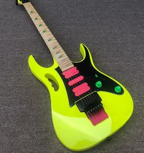 Özel Mağaza Steve Vai Jem 7V 77 Sarı Ele Elektro Gitar Pembe Pikaplar Maymun Grap Aslan Pençe Piramit Kakma Floyd Rose Tremolo L5808653