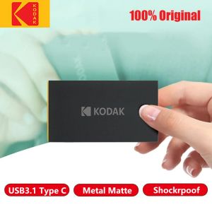 Orijinal Kodak SSD X250 240GB 480GB 960GB Harici Sabit Sürücü Tip C USB3.1 Taşınabilir PSSD 1.8 inç Dizüstü bilgisayar PC Sunucusu için Gen2
