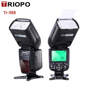 Сумки Triopo TR988 Camer Flash TTL Высокоскоростная синхронизация Speedlite Flash для Canon и Nikon 6D 60D 550D 600D D800 D700 Цифровая звенья SLR