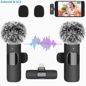 Mikrofonlar Yeni Kablosuz Lavalier Mikrofon Taşınabilir Sesli Video Kayıt İPhone Android PC Kamerası Canlı Oyun Telefonu için Mini Mikrofon 240410
