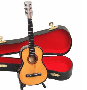 Gitar el yapımı mini gitar müzik enstrümanı modeli ahşap doğum günü hediyesi ile gitar rafı müzik enstrümanı dekorasyon hediyesi