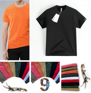 Designer Mens Crocodile Mode Stickhemd T -Shirt berühmte Marken Männer Kleidung schwarze weiße Tees Baumwolle Rundhal