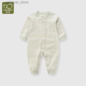 ROMPERS Spring und Herbst Neugeborene Bodysuit 0-18 Monate Baby Jumpsuit Boy und Mädchen klettern Kleidung nach Hause Unterwäsche L47