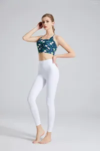 Sahne Giyim Yoga Giysileri Baskılı Fitness İki Parçalı Yüksek Elastik Spor Çıplak Hisset İnternet Ünlü Rengi Kadınlar için