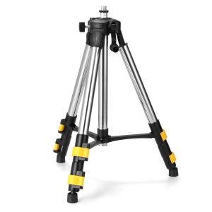 Hubs 1.2m 3 Yükseklik Ayarı Tripod Stand Paslanmaz Çelik Uzatma Çubuğu Tripod Stand Standı Bubblelelevel ile lazer seviyesi tutucu