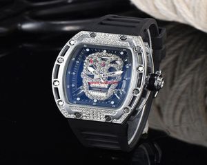 Прозрачная личность моды Sport Retro Gear Machine Quartz Watch Alloy Diamond Rubber Band Quartz Watches8798639