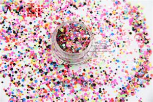 Glitter RFP21167 Смешайте цвета точечные формы круглое блеск для ногтей, гель ногтевого геля, макияж и отделка DIY