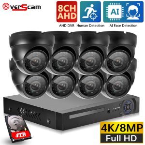 Система H.265 8CH AHD DVR CCTV SYSTEM 4K HD AHD DVR 8,0MP IR IR Outdoor Security Watchfoof Cameriallance Kit