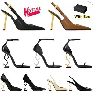 Tasarımcı Kadınlar Lüks Elbise Ayakkabı Sandal Spor ayakkabıları Yüksek Topuklu Patent Deri Altın Ton Üçlü Siyah Nuede Kadın Lady Sandal Parti Düğün Ofisi Sneaker Kutu