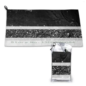 Полотенце черно -белое мраморное блеск полоса глэм #1 (искусство) #minimal #decor #art Quick Dry Gym Sports Bath Bath