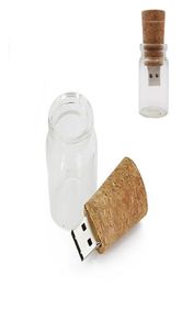 USB Stick Glass Drift Желание бутылочной ручки 16 ГБ 32 ГБ 64 ГБ Pendrive Memory Stick Персонализированный USB -флеш -накопитель7751516