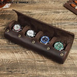 Смотреть коробки Roll Case Box Box Orgatemer Organizer Watchmaker Travel Randmade Luxury Gif