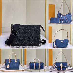 Denim Koleksiyon Tasarımcıları Luxurys Erkek ve Kadın Çanta Vintages Denim Bag Çanta Omuz Çantası Moda Omuz Çantası Crossbody Bag Lr