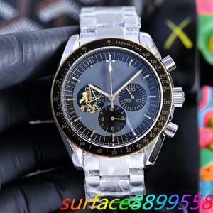 2024 Новый высший класс AAA Luxury Brand 1970 серия Apollo серия VK Многофункциональное Quartz Movement Watch 44 мм 316 Корпус из нержавеющей стали Стальные ремень часы для мужчин океан OMG