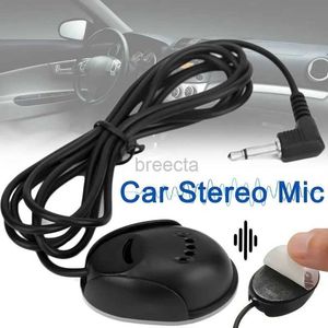 Mikrofonlar Araç Stereo Mikrofon 3.5mm Harici Mikrofon Araç Stereo Ses Alıcısı GPS DVD Bluetooth Radyo 3M Kablo Fişi Oynat 240408