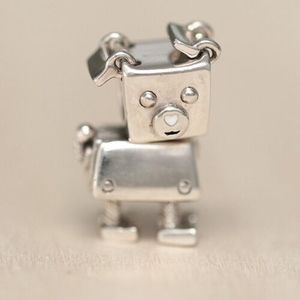 Bobby Bot Dog Charm 925 Sterling Gümüş Kolye Boncuklar Bilezik Takı 797551en12 Moda Hediye Kolye