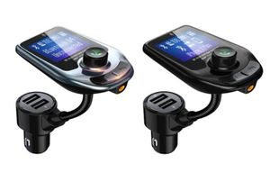 D4 D5 Kablosuz Bluetooth Araba Kiti MP3 Çalar Radyo Verici O Adaptör QC3.0 FM Hoparlör Hızlı USB Şarj Cihazı Aux LCD Display3628160