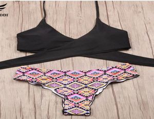 2017 Cross Brazilian Bikinis Women Swimwear Swimsuit Push Up Bikini Set Set Hailter Top Beach Barging Suits Swim Wear6597763
