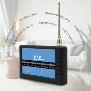 Radyo mini 5 inç D5 Dijital TV DVBT2 ATSC Radyo U Disk Oynatma H.265 Araba Navigasyonu Taşınabilir
