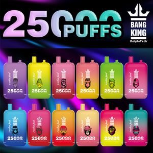 Puf 25k patlama kral 25000 puflar vape tek kullanımlık e sigara 0% 2% 3% 5% 23ml+23ml çift önceden doldurulmuş bölme çift örgü 650mAh şarj edilebilir pil kalemi vapers cihazı