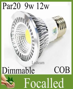 9W 12W COB LED Spotlight PAR20 LED ampul Lamba Işık Dimmable E27 E26 Gu10 650lm LED Spot Işık AC85265V Sıcak Doğal Soğuk White6770999