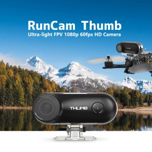 Kameralar Runcam Thumb Mini Kamera HD Action FPV 1080p 60fps 9.8G 150 ° FOV YAPILI Gyro Stabilizasyon