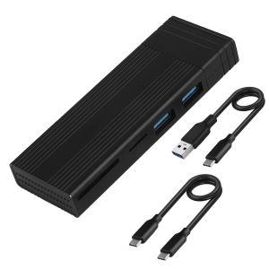 Корпус USB C HUB M.2 NVME SSD Case, Dual Protocool NVME корпус SD TF Card Reader USB2.0 Hub Dock для MacBook Pro Air Splitter Splitter