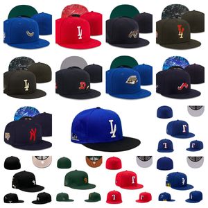2024 Оптовые подходящие шляпы Snapbacks Шляпы Регулируемые кепки для басабола ВСЕ команда логотип FashionCotton Red Blac