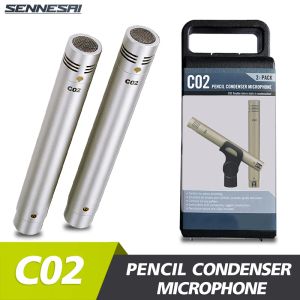 Микрофоны C02 Одна пара конденсатор SmallDiaphragm Survession Shock -Rypenceprotemploy Clip Microphone Piano Mic -карандаш записи Samson