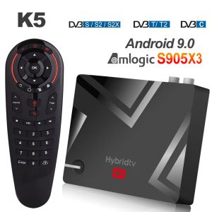 Box Newest Mecool K5 Smart TV Box Android 9.0 Amlogic S905X3 2,4G 5G WiFi LAN 10/100M Bluetooth 4.1 2GB 16GB DVB S2/T2/SET Top Box