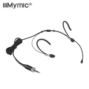 Микрофоны IIIMIMIC Professional Black Hearset Microphone 3,5 мм блокируемое головокружительное микрофон с двойным ушным крюком для системы беспроводной пакетики Sennheiser