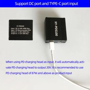 Chargers xypds100 QC4.0 QC3.0 Typec 100W Stage Down Mobile Phone Quick Charger Модуль