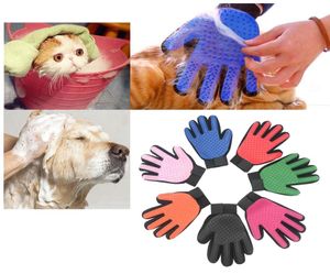 Stock pet hair ganceb comb pet dog cat grooming choring glove deshedding левая правая рука.