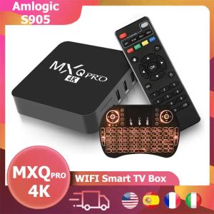 Kutu MXQ Pro TV Kutusu Android 11 8GB 128GB S905L Medya Oyuncu Alıcı 2.4G WiFi Akıllı TV Kutusu Andriod Set Üst Kutu Klavye Uzak Kiti