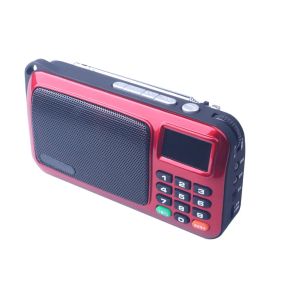 Игроки MNI FM Portable Radio Speaker MP3 Music Player TF Card USB для компьютера iPod Phone с светодиодным дисплеем и фонариком.