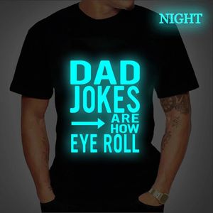 Baba şakaları nasıl göz rulo baskı tişörtleri erkekler için aydınlık kıyafetler komik baba erkek tişörtler parlayan kıyafetler grafik tişörtler 240319