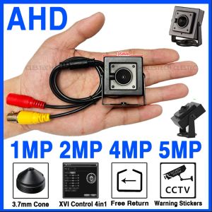 Kameralar Süper Küçük CCTV AHD Mini Kamera HD 5MP 4MP 2MP 1080P XVI Kontrol 4in1 Metal Çok Küçük Dijital Mikro Güvenlik 3.7mm Koni