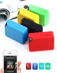 Promozione X3 Cube Square Bluetooth Wireless Speaker Radio FM TF USB Sound Box con MIC Enceinte Bluetooth Portable PUISSANT 20177480273