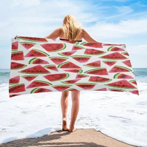 Havlu karpuz baskı yaz sevimli karikatür 31x51 inç plaj hızlı kuru kum kontrol emici fitness yüzme spa yoga