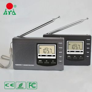 Radyo Radyo Taşınabilir Dijital Kısa Bavura Alıcı ve FM AM World Band Transistor Black ile