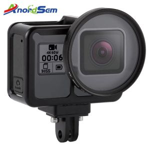 Камеры анордационные алюминиевые сплавовые клетки для клетки GoPro Hero 7/6/5/2018 Страховой кадр 52 мм UV Lens Perfect GPS сигнал данных