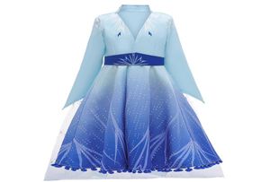 Abito congelato per bambini neve regina 2 ii cosplay fantasia abito principessa ragazza cartone animato fiocchi di moda giacche da moda pantaloni da 3 pezzi set3474895