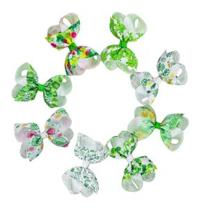 4 inç Shamrock Saç Klipler Kızlar İrlanda St Patricks Day Clover Bow Barrettes Yay Şerit Kılıçları İrlanda Günü Partisi Erişim6016190