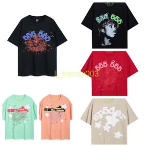 футболка SP5DER Mens Mens Womens Designers T Рубашки Черно розовые белые красные зеленые вершины мужчина мода повседневная рубашка шорты шорты