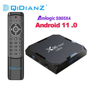 Kutu X96max Plus Ultra TV Kutusu Android 11 Amlogic S905x4 4GB 64GB TVBox AV1 8K WiFi BT Medya Oyuncu Set Üst Kutusu