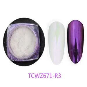Блеск TCWZ671R3 Тридимерный мерцающий алмаз пурпурный цвет перламудного порошка переключение волшебного пигмента для ногтей или других